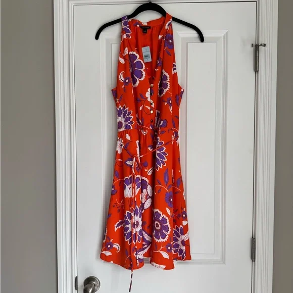 NWT Ann Taylor Petite Halter Flare Dress - Picture 5 of 8